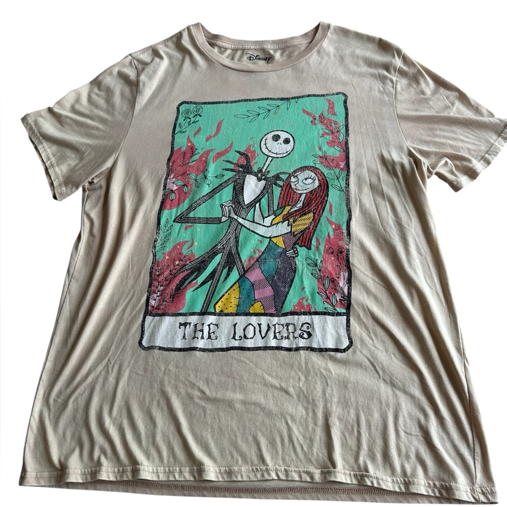 Disney The Nightmare Before Christmas The Lovers Tarot Card T-Shirt XL‎